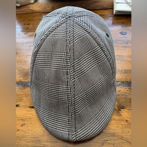 Boston Scally Classic Glen Plaid Newsboy Cap - Black & White